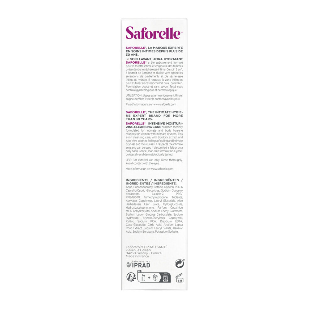 Saforelle soin lavant ultra hydratant 250ml