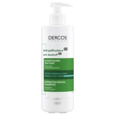 Vichy Dercos Shampoing Traitant Anti-Pelliculaire Cheveux Normaux à Gras 390ml