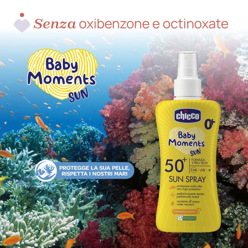 Chicco spray solaire sun baby moment en lait spf 50+ (0+ mois) 150ml