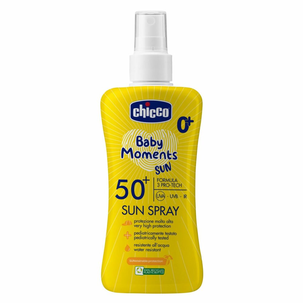 Chicco spray solaire sun baby moment en lait spf 50+ (0+ mois) 150ml