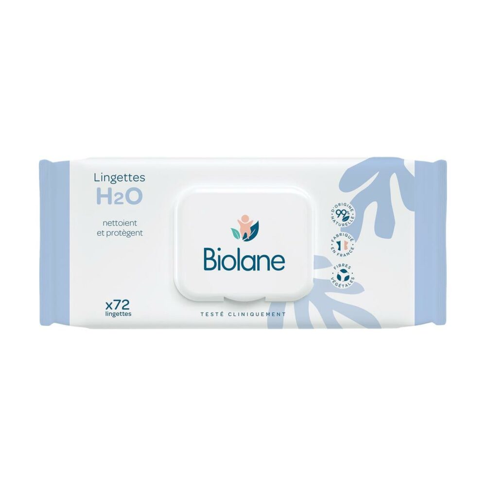 Biolane lingettes nettoyantes h2o