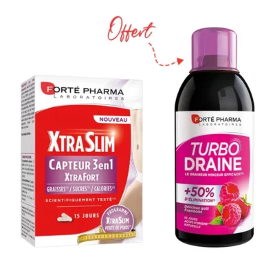 Forté pharma xtraslim capteur 3en1 + turbodraine offert