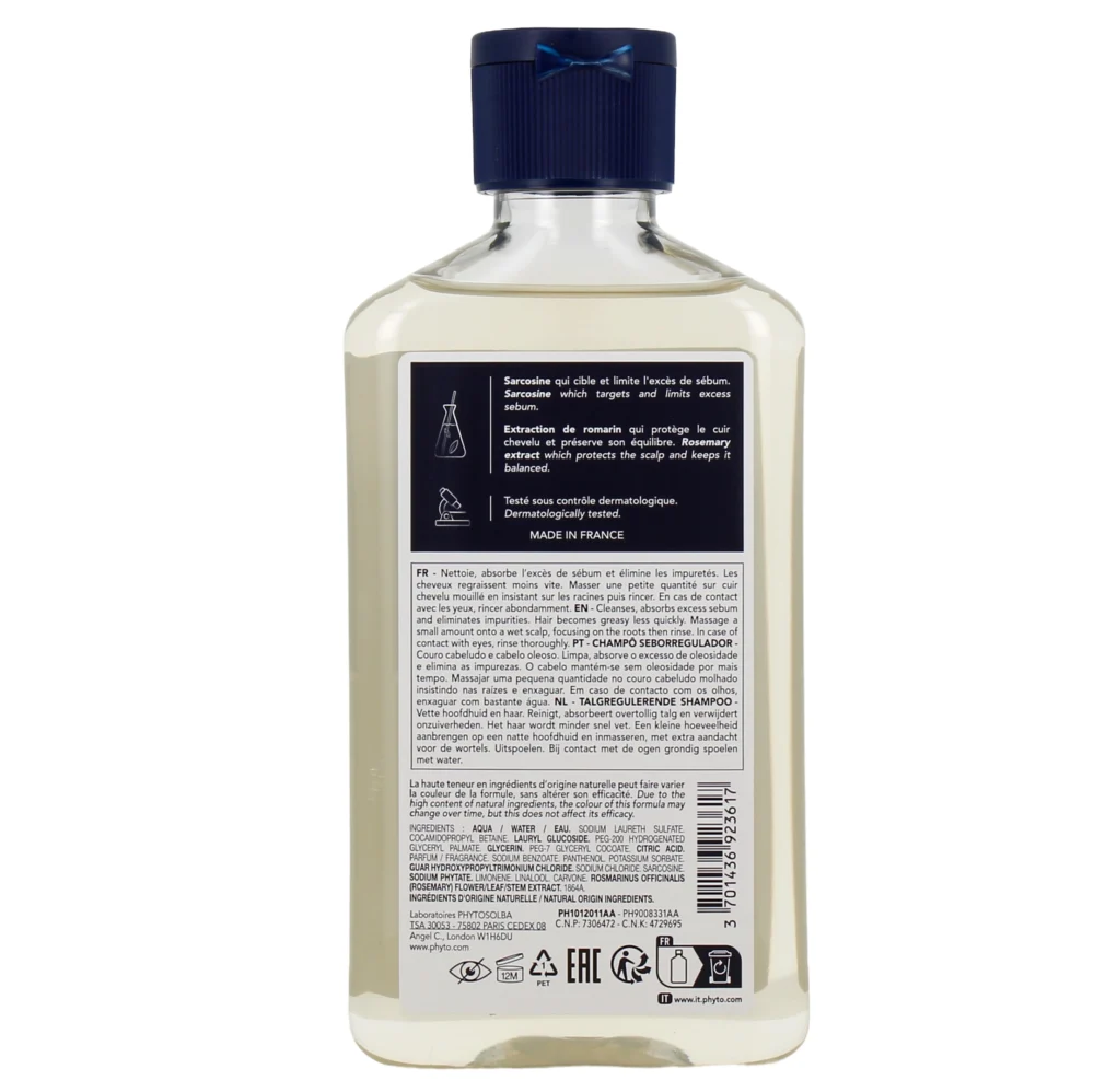 Phyto sebum control shampooing séboréducteur 250ml