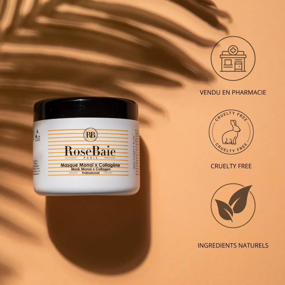 Rosebaie masque monoï collagène 500ml