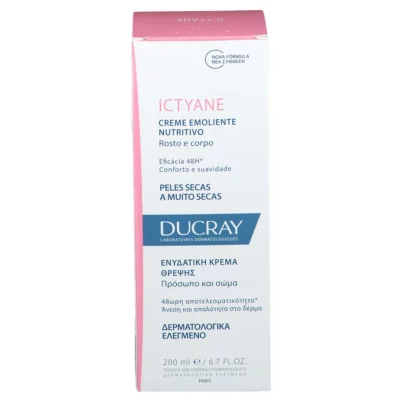 Ducray ictyane crème émolliente nutritive visage et corps 200ml