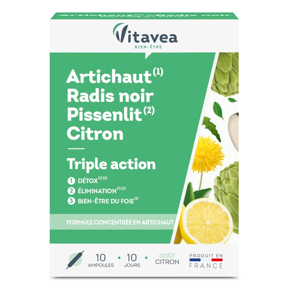 Vitavea artichaut radis noir pissenlit citron