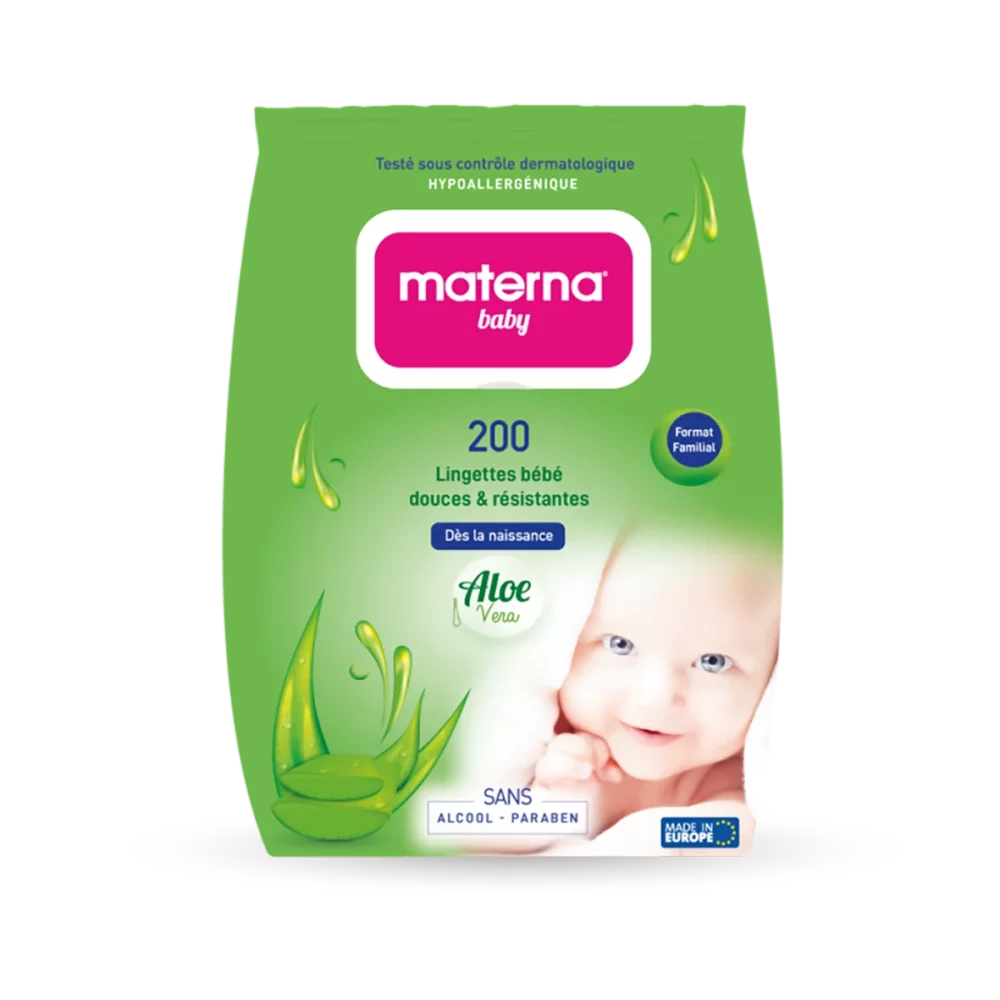 Materna lingettes format familial 200 pièces