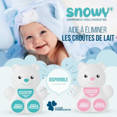 Snowy Shampoing Bébé à l’Huile d’Avocat Bio Garçon 300ml