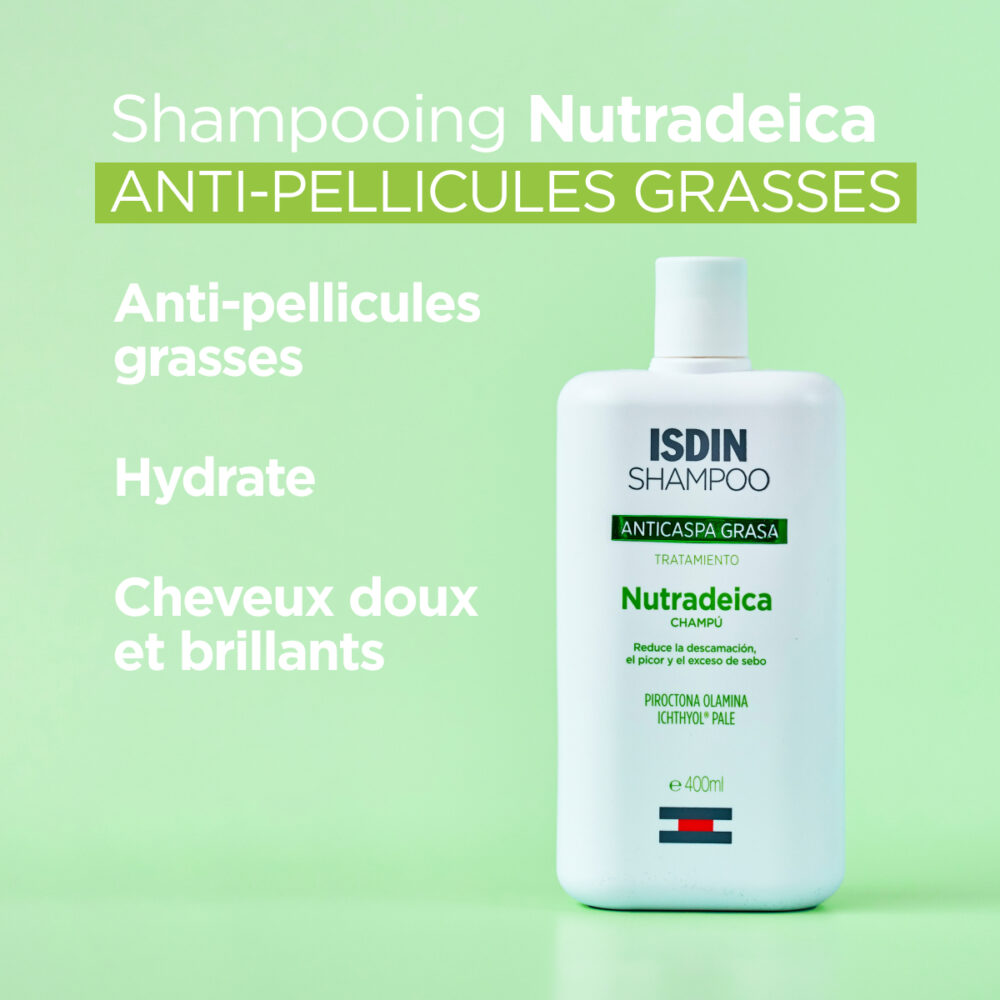 Isdin nutradeica shampooing anti-pelliculaire pellicules grasses 200ml