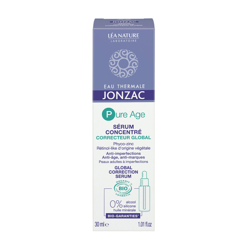 Jonzac pure age sérum concentré correcteur global bio 30ml