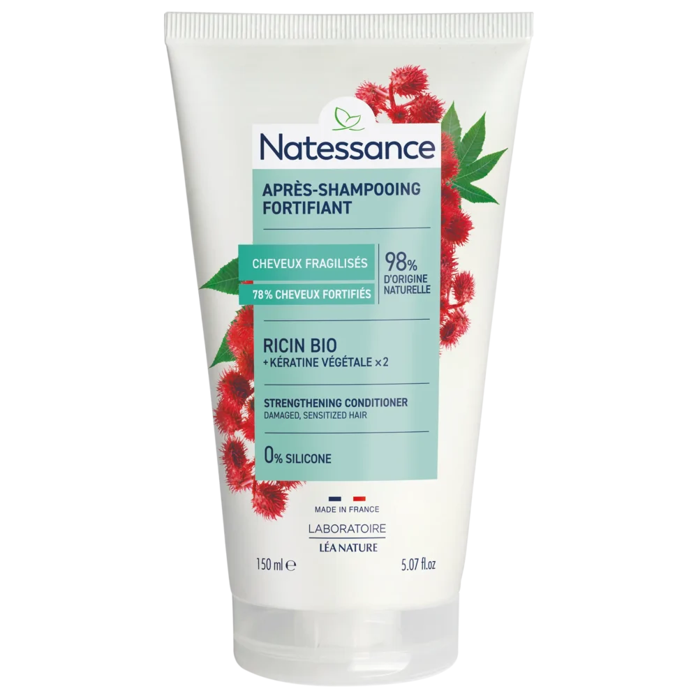 Natessance après-shampooing fortifiant ricin et kératine 150ml