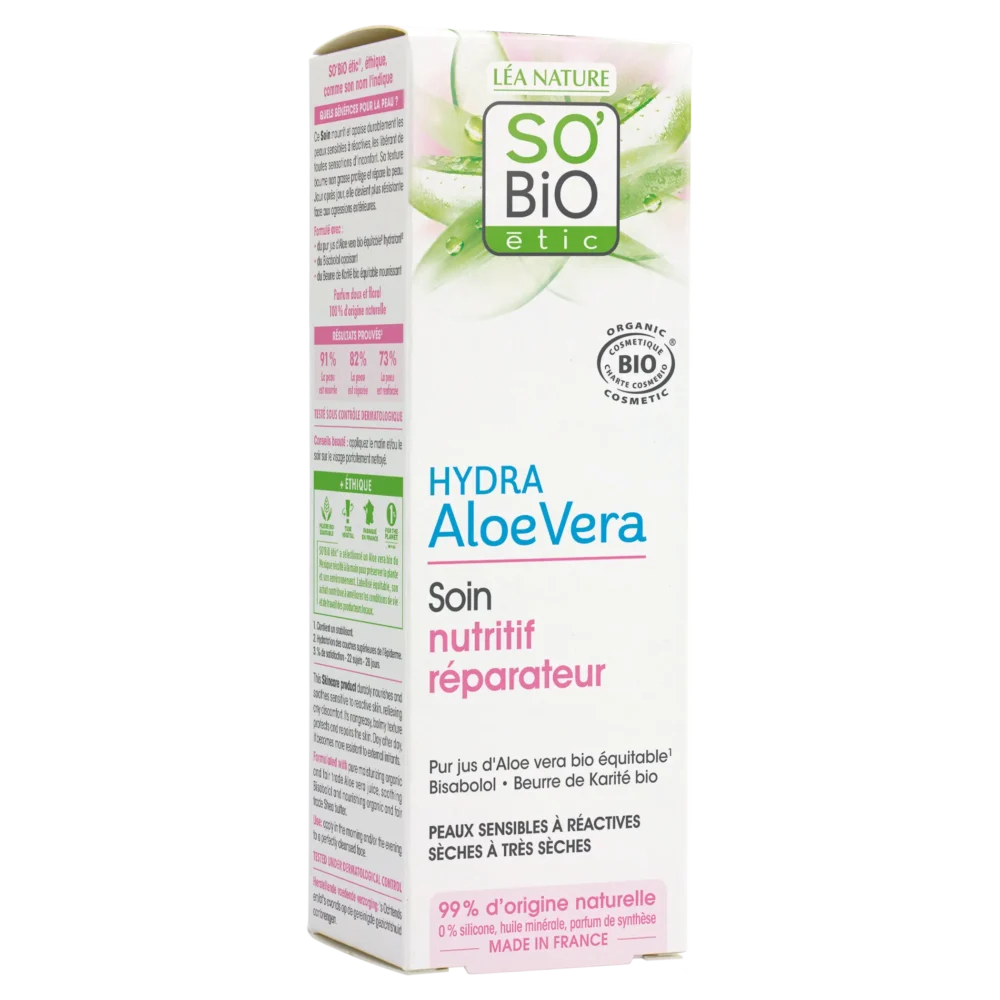 So bio hydra aloe vera soin nutritif réparateur 50ml