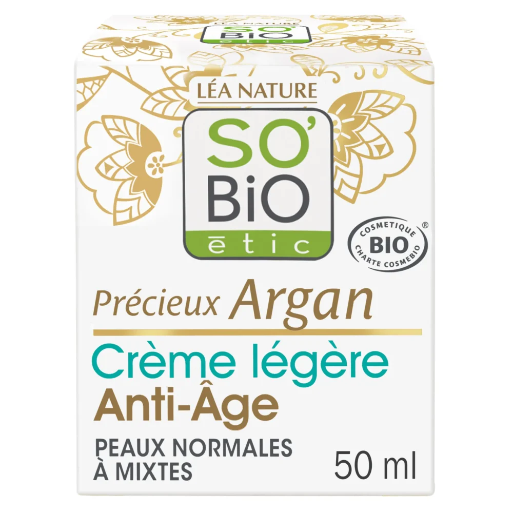 So bio précieux argan soin léger anti-âge nuit bio 50ml