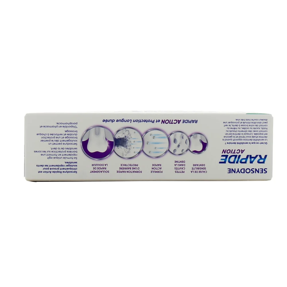 Sensodyne rapide action dentifrice dents sensibles à la menthe fraîche 75ml