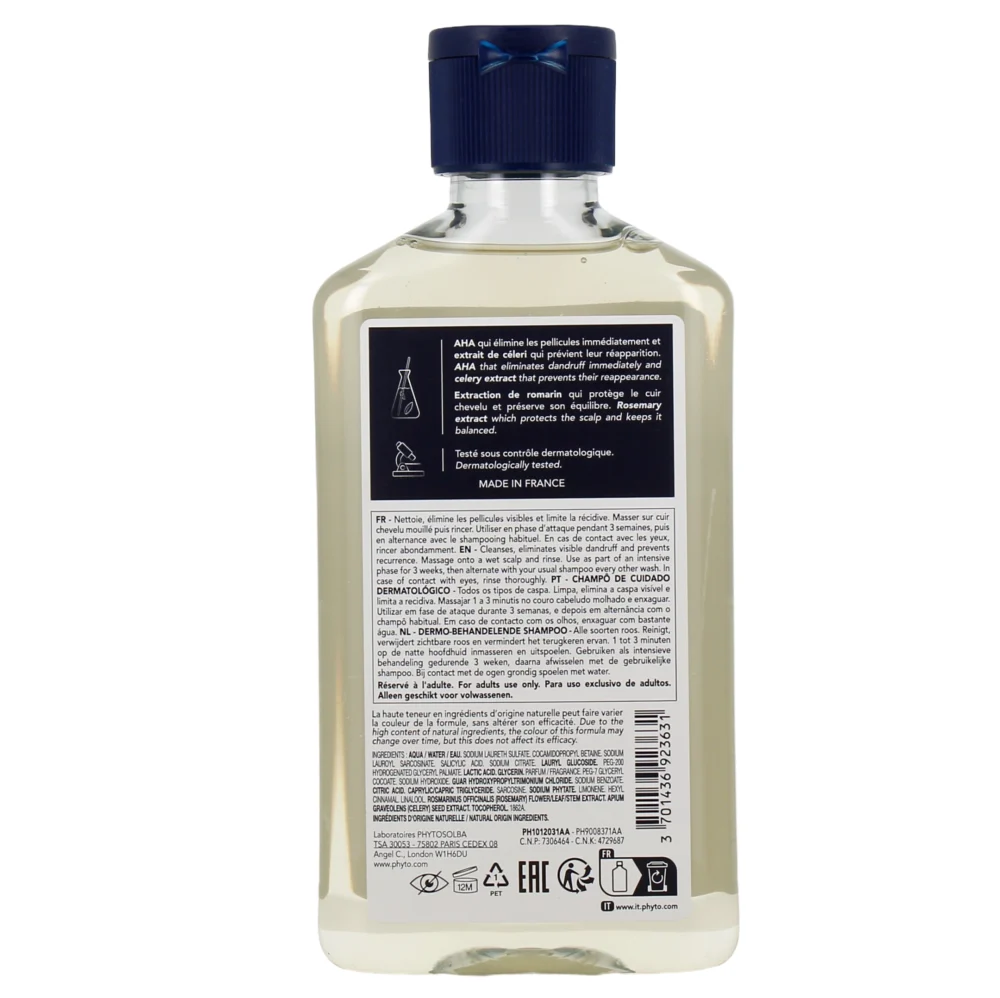 Phyto shampooing dermo traitant anti pellicules 250ml