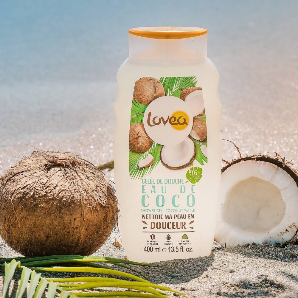 Lovea gelée de douche eau de coco ph neutre sans sulfate 400ml