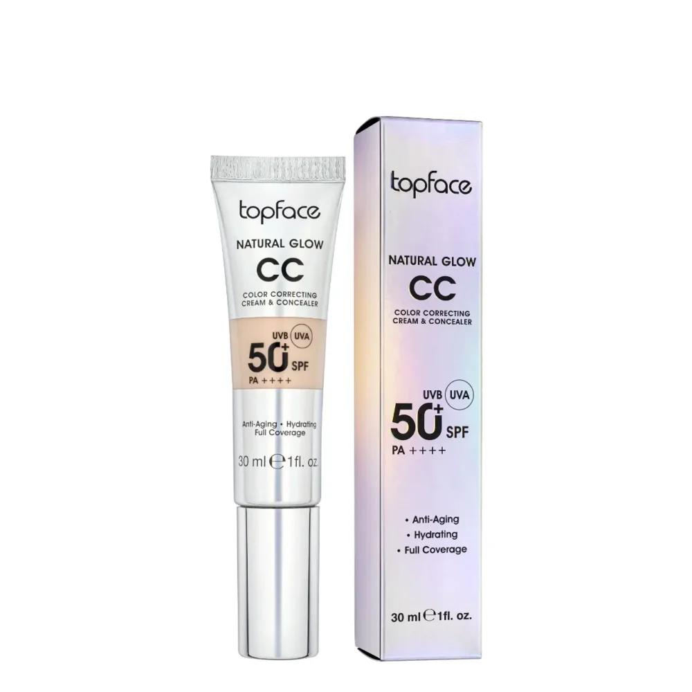 Topface natural glow cc cream et concealer cool beige 001