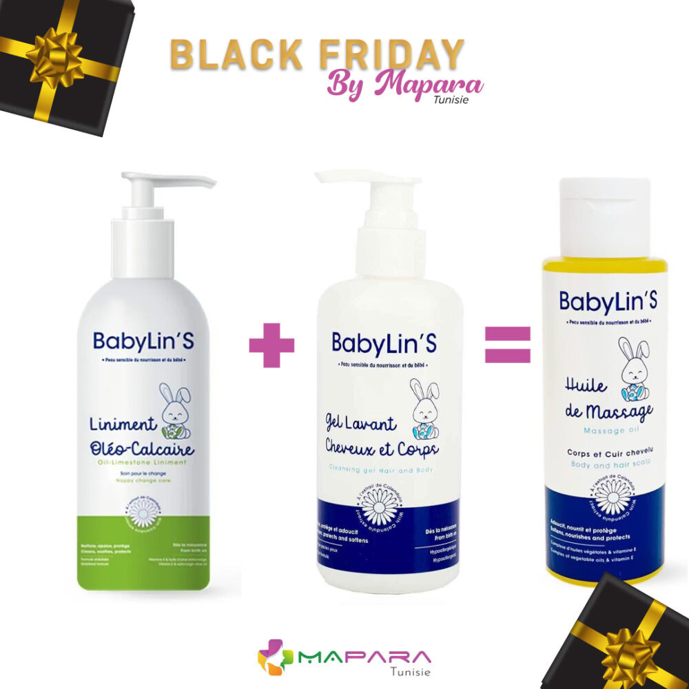 Babylins pack soin bébé + huile de massage offerte