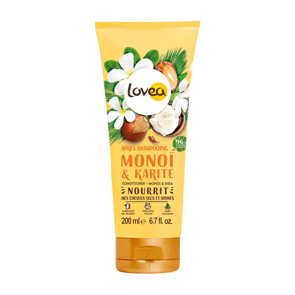 Lovea après-shampooing cheveux secs au monoï et karité 200ml