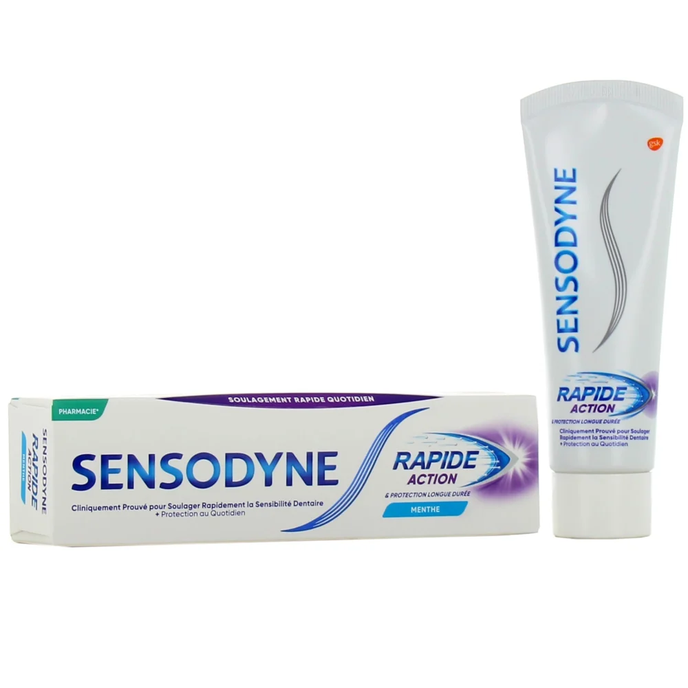 Sensodyne rapide action dentifrice dents sensibles à la menthe fraîche 75ml