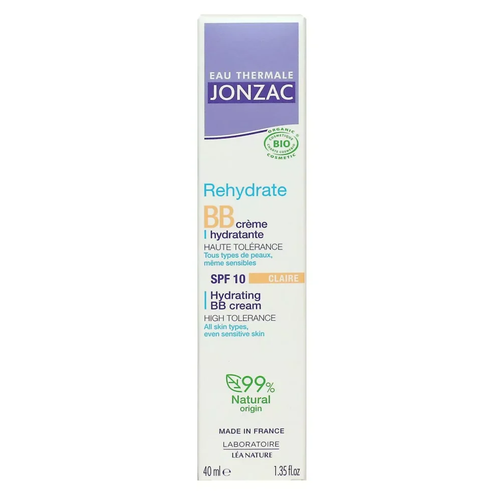 Jonzac bb crème hydratante bio spf10 teinte claire 40ml