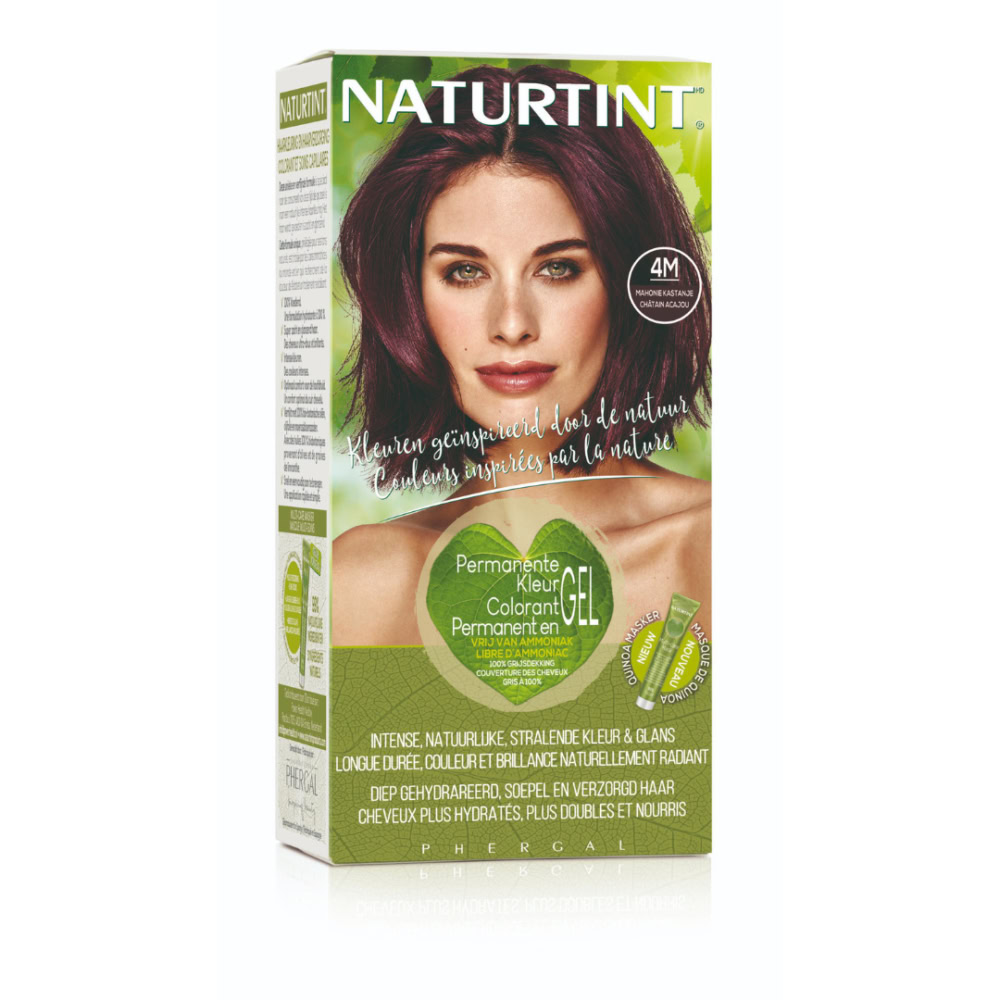 Naturtint colorant permanent en gel 4m chatain acajou 170 ml