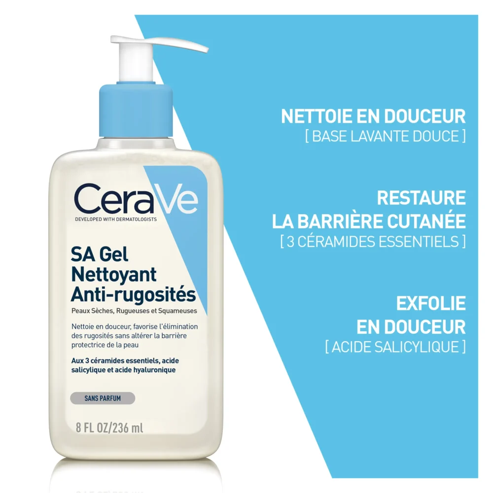 Cerave sa gel nettoyant anti-rugosités 236ml