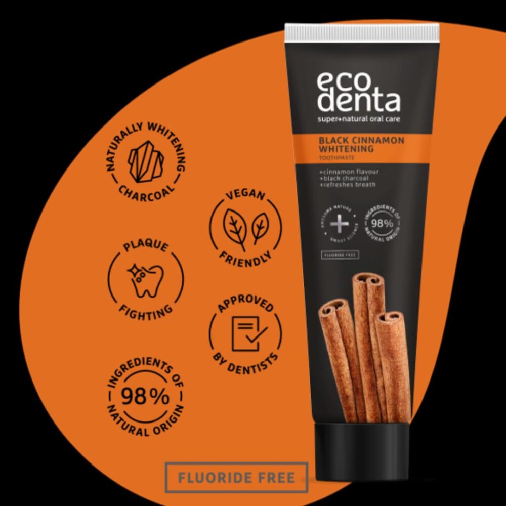 Ecodenta dentifrice blanchissant à la cannelle 100ml