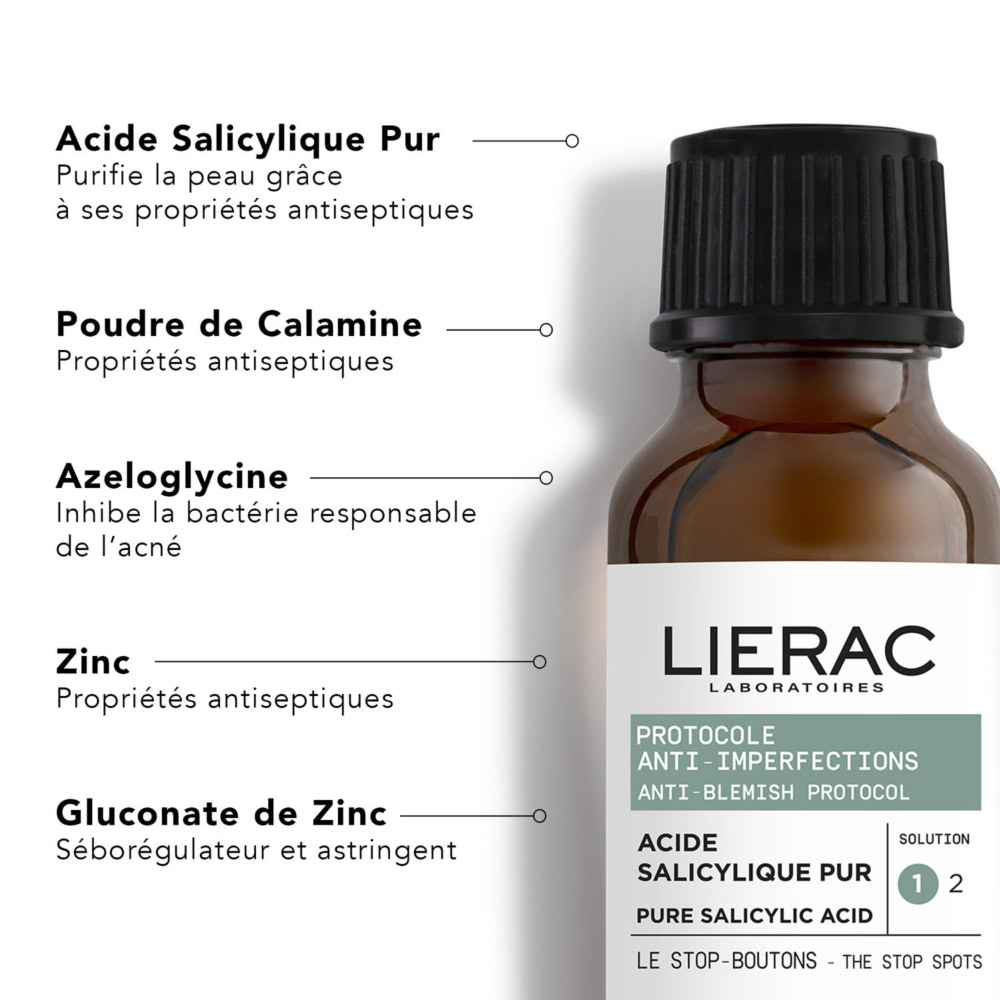 Lierac le stop boutons acide salicylique pur 15ml