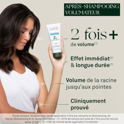 Luxéol après-shampooing volumateur 200ml