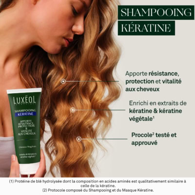 Luxéol shampoing kératine 200ml