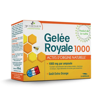 3 Chênes Gelee Royale 1000 10 Ampoules de 10ml