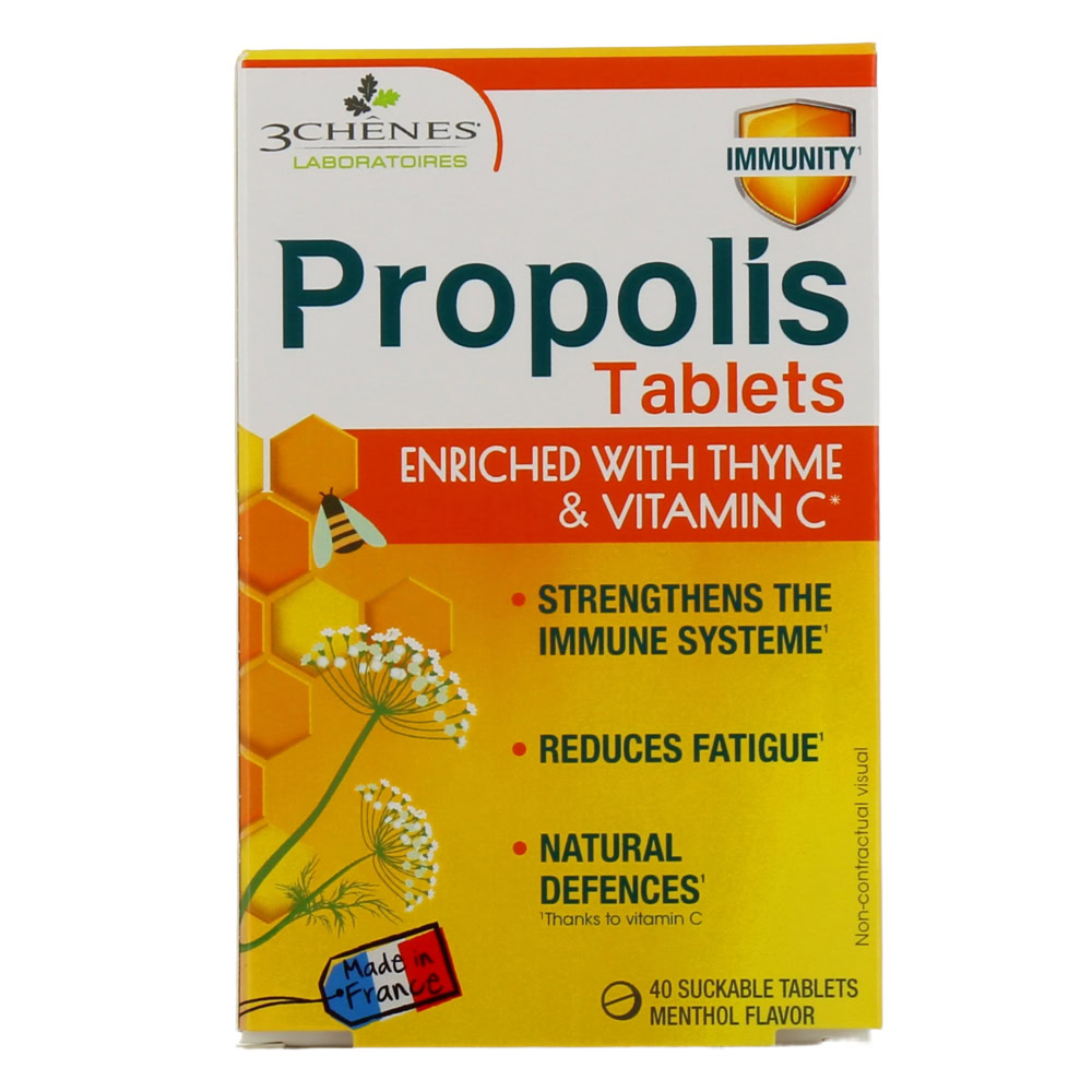 3 chênes propolis 40 pastilles à sucer