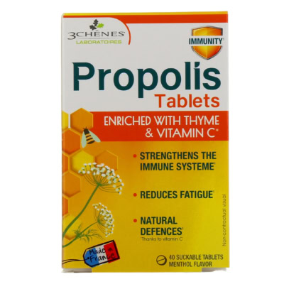 3 Chênes Propolis 40 Pastilles à Sucer