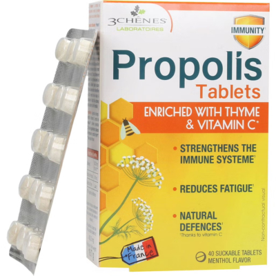 3 chênes propolis 40 pastilles à sucer