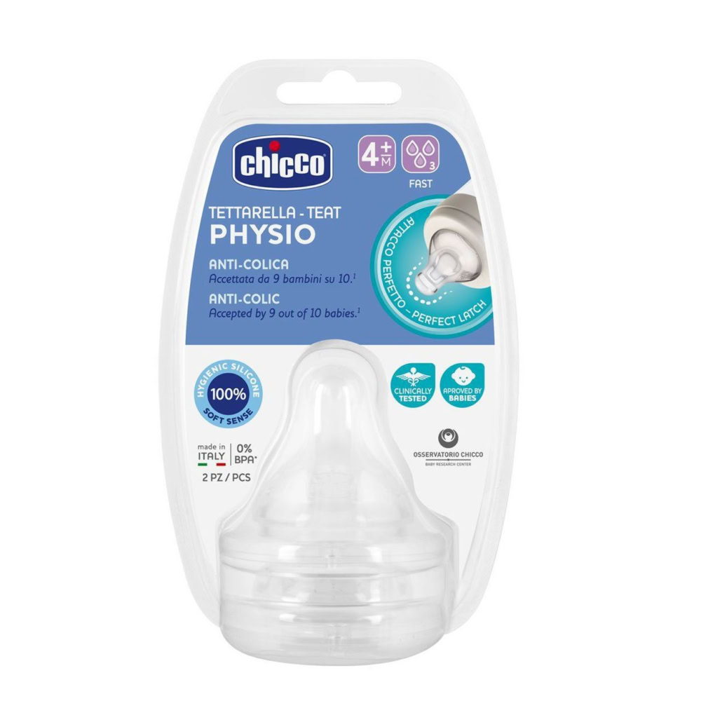 Chicco physio 2 tétines débit rapide 4 mois et +