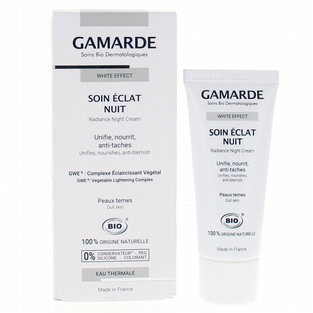 Gamarde white effect soin eclat nuit bio 40ml