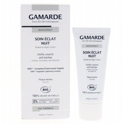 Gamarde White Effect Soin Eclat Nuit Bio 40ml