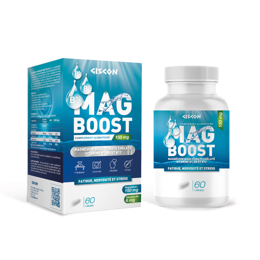 Magboost magnésium bisglycinate 60 gélules