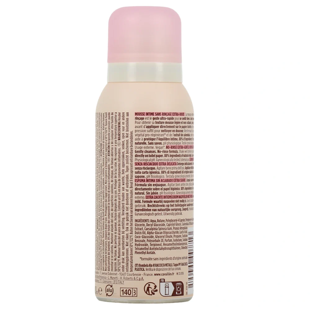 Roge cavailles l'intime mousse intime sans rinçage hydratant 100ml