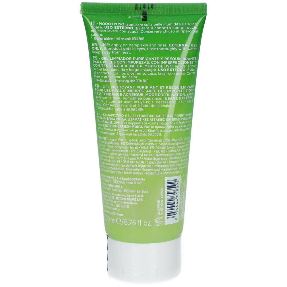 Rilastil acnestil gel nettoyant anti-imperfections 200ml