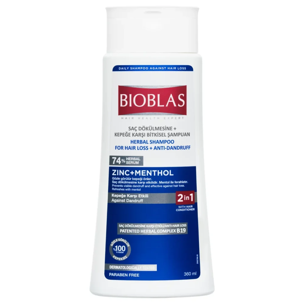 Bioblas shampoing zinc + menthol anti pelliculaire 360ml