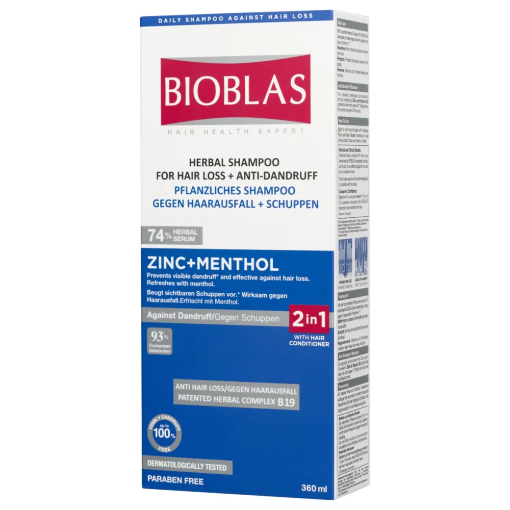 Bioblas shampoing zinc + menthol anti pelliculaire 360ml