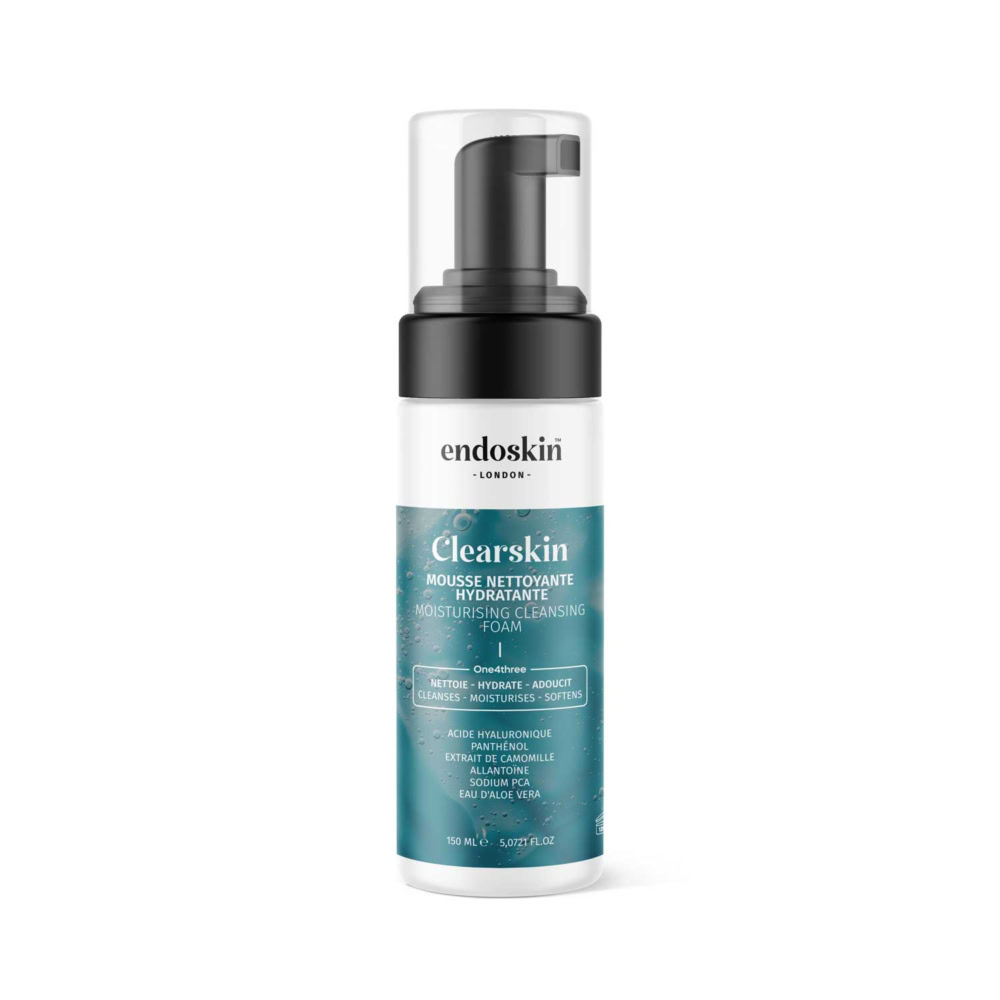 Endoskin clearskin mousse nettoyante hydratante 150ml