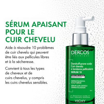 Vichy dercos sérum 10 cuir chevelu à tendance pelliculaire 90ml