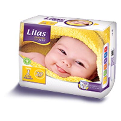 Lilas Couche Bébé Pharmacie Taille 1 Confort Max 2-4kg 20Pcs